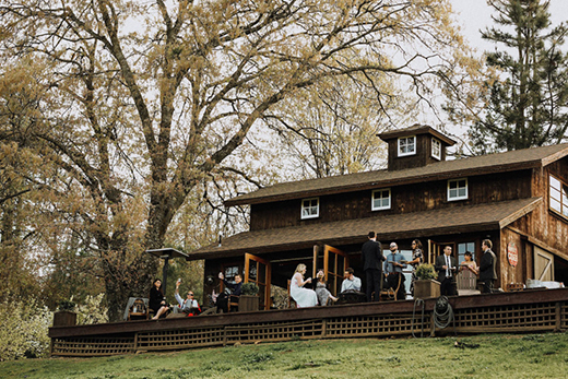 Shot of Sacred Mountain during a wedding